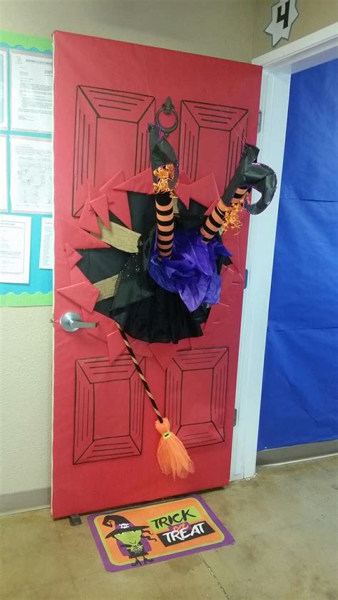 Transform Your Door into a Spooky Portal with a Witch Print Door Cover